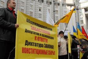 The miners are protesting against the destruction of the industry