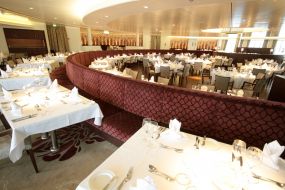 Restaurant on board the cruise liner Artania
