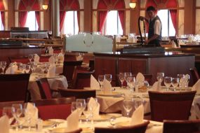 Restaurant on board the cruise liner Artania