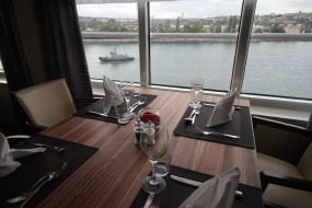 Restaurant on board the cruise liner Artania