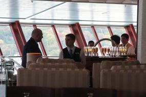 Restaurant on board the cruise liner Artania