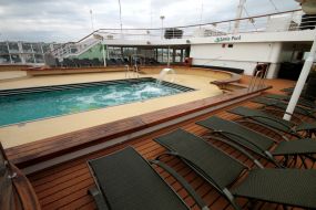 Swimming pool on board the cruise liner Artania