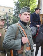 Participants of March of glory in Ukrainian Insurgent Army form