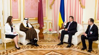 Viktor Yanukovich and Hamad bin Khalifa Al Thani