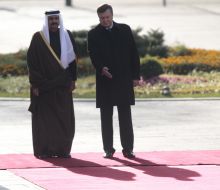 Viktor Yanukovich and Hamad bin Khalifa Al Thani