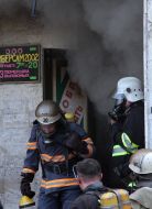 Тушение пожара в торговом комплексе