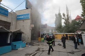 Тушение пожара в торговом комплексе