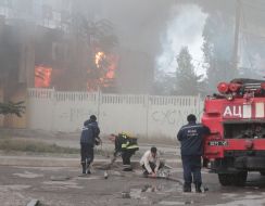 Тушение пожара в торговом комплексе