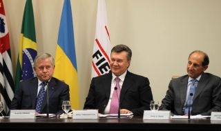 Anatoliy Kinah, Viktor Yanukovich, and Paulo Skaf