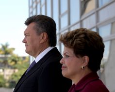 Viktor Yanukovich and Dilma Rousseff