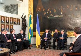 Viktor Yanukovich and Jose Sarney