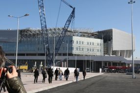 Building of the Lvov stadium