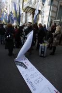 Participants of mass-meeting