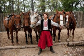 Zaporozhias cossacks equestrian theater