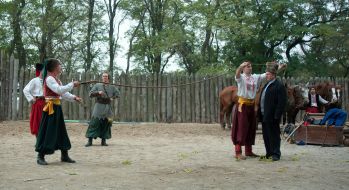 Zaporozhias cossacks equestrian theater