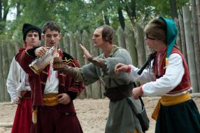 Zaporozhias cossacks equestrian theater