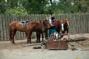 Zaporozhias cossacks equestrian theater