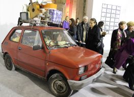 Installing the "Small Fiat 126r. Monument to the 90th," Vladimir Kuznetsov