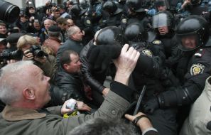 The employees of the special division of militia "Jaguar"