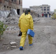 Employees of the rescue team