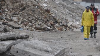 Employees of the rescue team