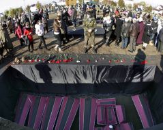 Захоронение останков бойцов Красной Армии