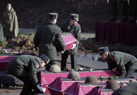 Захоронение останков бойцов Красной Армии