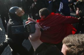 Police detain party brawl