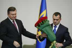 Viktor Yanukovich and Vitaliy Zakharchenko