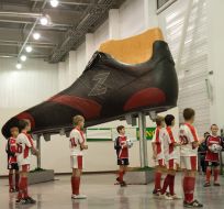 Giant football boot