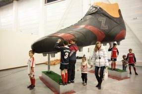 Giant football boot