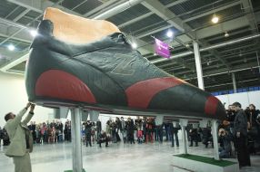 Giant football boot