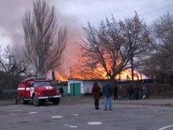 Пожар в жилом доме барачного типа