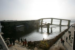 Fallen into the Dnepr crane