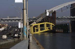 Fallen into the Dnepr crane
