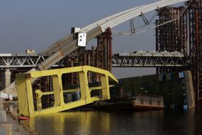 Fallen into the Dnepr crane