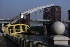 Fallen into the Dnepr crane