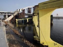 Fallen into the Dnepr crane