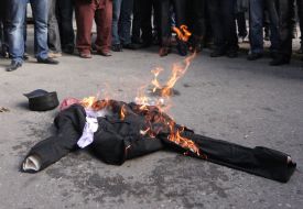 The burn effigy of Mustafa Dzhemilyov