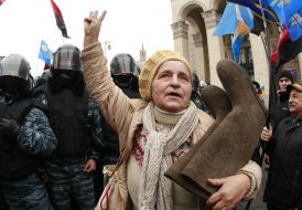 Participant of the action "Freedom can not be stopped"