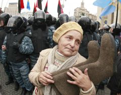 Participant of the action "Freedom can not be stopped"