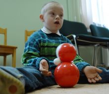 Boy with Down syndrome