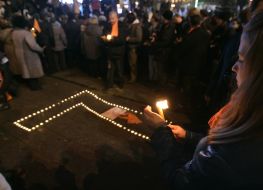 Participant of action on occasion of 7th anniversary of Orange revolution