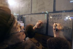 Participant of action on occasion of 7th anniversary of Orange revolution