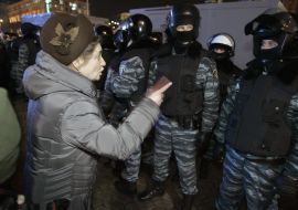 Participant of action on occasion of 7th anniversary of Orange revolution