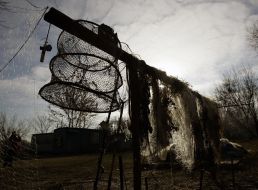 Withdrawn poaching fishing seine