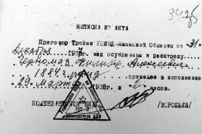 Фоторепродукция выписки из акта