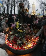 Candles near Bitter memory of childhood sculpture