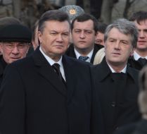 Nikolay Azarov, Viktor Yanukovich and Viktor Yushchenko