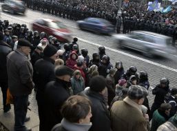 Акция протеста возле здания Кабмина